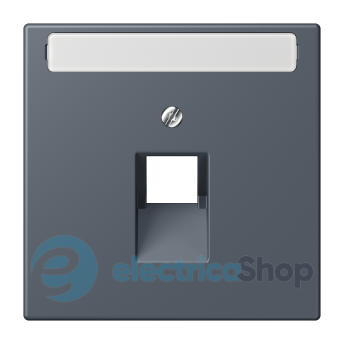 Накладка для компьютерной розетки UAE с полем для надписи JUNG LC969-1NAUA262 gris foncé (4320U)