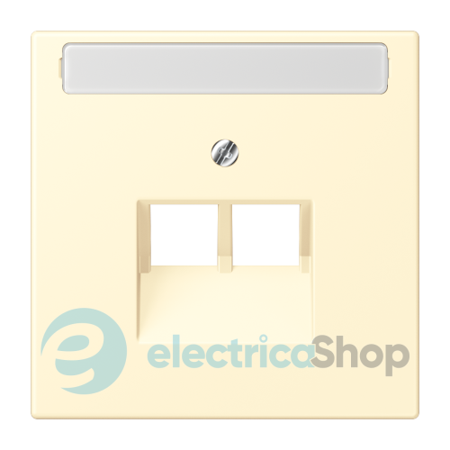 Накладка для 2-й. компьютерной розетки UAE с полем для надписи JUNG LC969-2NAUA201 blanc (32001)