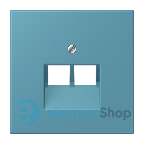 Накладка для 2-й. компьютерной розетки UAE JUNG LC969-2UA212 céruléen vif (32031)