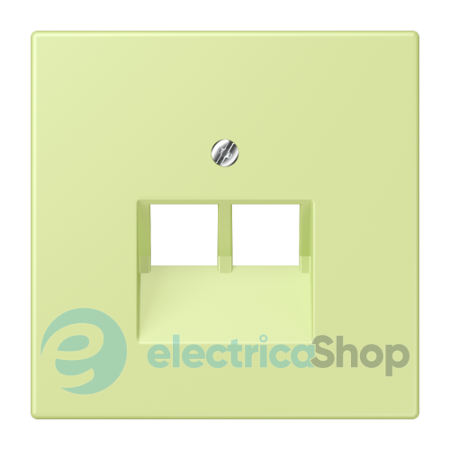 Накладка для 2-й. компьютерной розетки UAE JUNG LC969-2UA222 vert jaune clair (32053)