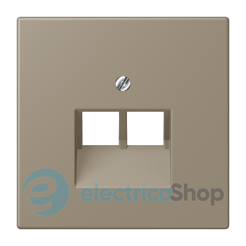 Накладка для 2-й. компьютерной розетки UAE JUNG LC969-2UA242 ombre naturelle moyenne (32141)