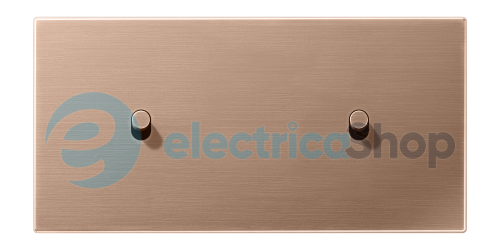 Накладка 2-постовая для выключателя с 2-мя тумблерами «цилиндр», горизонтальная Jung BRG12-200R42 матовая бронза