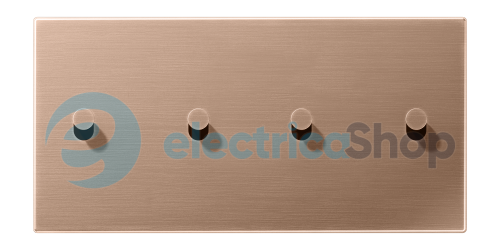 Накладка 2-постовая для выключателя с 4-мя тумблерами «конус», горизонтальная Jung BRG12-250K42 матовая бронза