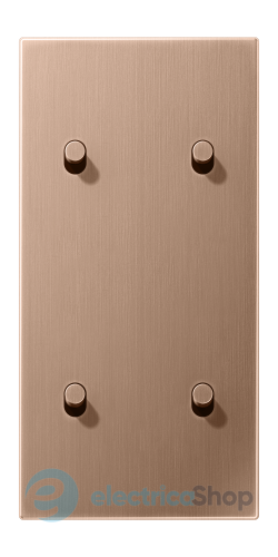 Накладка 2-постовая для выключателя с 4-мя тумблерами «цилиндр», вертикальная Jung BRG12-25R42 матовая бронза