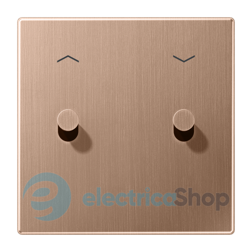 Накладка 1-постовая для выключателя с 2-мя тумблерами «конус» со стрелками Jung BRG12-5PK42 матовая бронза