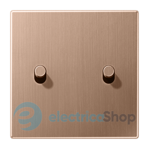 Накладка 1-постовая для выключателя с 2-мя тумблерами «цилиндр» Jung BRG12-5R42 матовая бронза