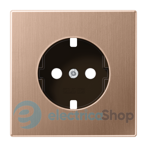 Накладка для розетки із з/к 250V/16A, пружин. затиск, Jung BRG1520PL матова бронза