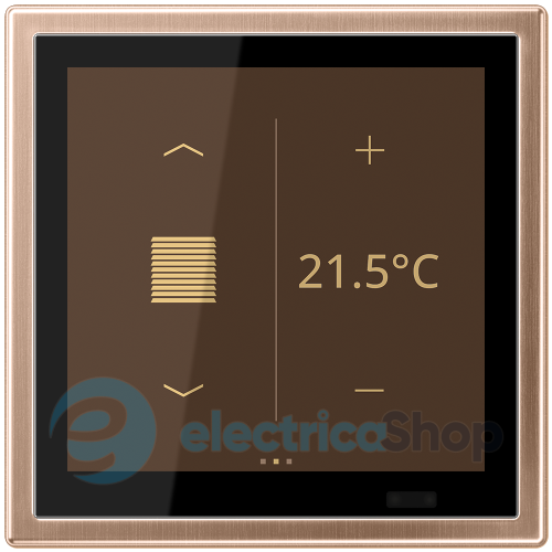 Кімнатний контролер LS TOUCH KNX з рамкою Jung BRG459D1S матова бронза