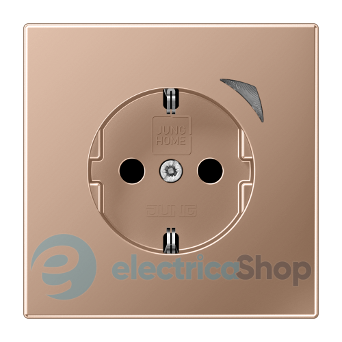 Розетка із з/к 250V/16A, гвинт. затиск, JUNG HOME Jung BTBRG1521SE-L матова бронза