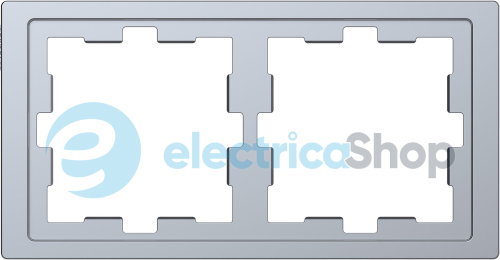 Рамка 2-постовая D-Life «Нержавеющая сталь», MEG4020-6536