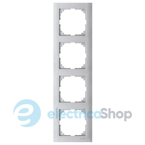 Рамка 4-постовая Merten M-PURE MEG4040-3660 алюминий