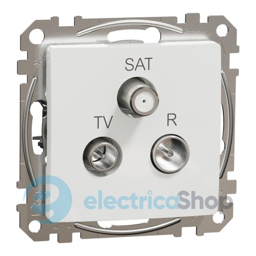 Розетка R/TV/SAT концевая 4дБ, Sedna Design SDD111481 белый