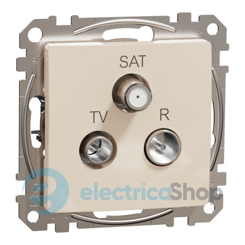 Розетка R/TV/SAT концевая 4дБ, Sedna Design SDD112481 бежевый