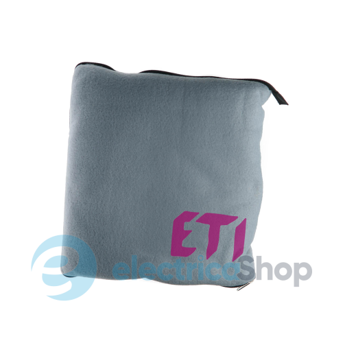 Плед-подушка серая с логотипом Eti (не для продажи)