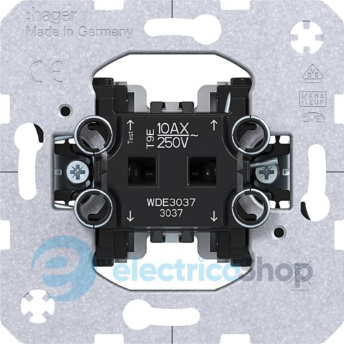 Механизм промежуточного (крестового) переключателя 1-кл. 10AX/250V, автомат. клеммы Hager WDE3037