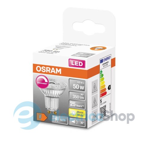 Лампа светодиодная Osram Superstar PAR 16 4.5W 2700K 350Lm 36А GU10 LED 4058075797888