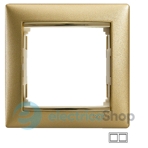 Рамка установочная 2-я Legrand Valena 770302, цвет «матовое золото»