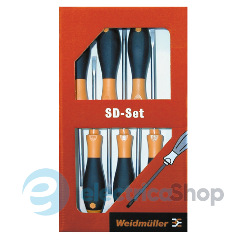 Набор отверток Weidmuller SDS 2,5-5,5/PH1/2 – 6 штук (не изолированные)