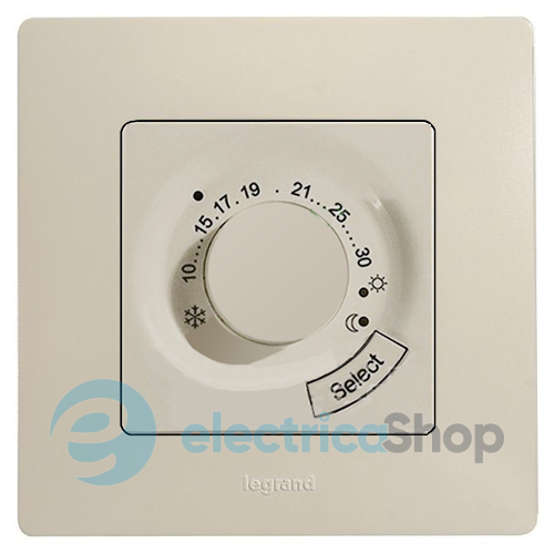 Термостат для теплого пола, Legrand – «Etika» цвет «слоновая кость»