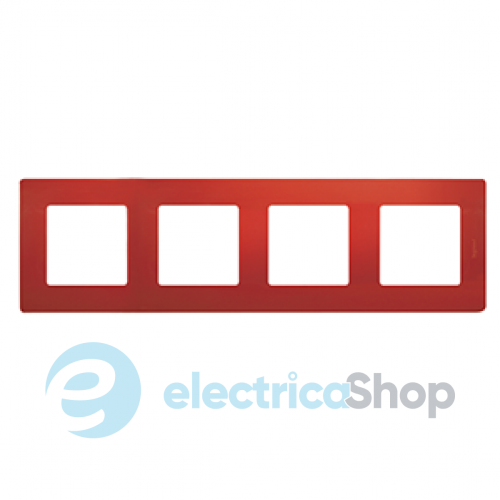 Рамка 4-постовая «Etika» – «Legrand», цвет «красный»