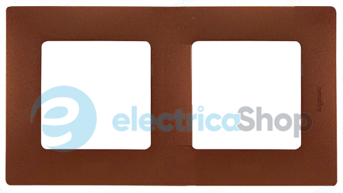 Рамка 2-постовая «Etika» – «Legrand», цвет «какао»