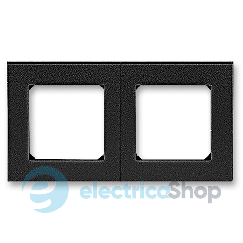 Рамка установочная 2-а «Levit», цвет «оникс / дымчатый черный»