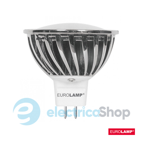 Светодиодная led-лампа «Eurolamp» ЕКО серия "D" SMD MR16 7 Ватт GU5.3 3000K «теплый свет»