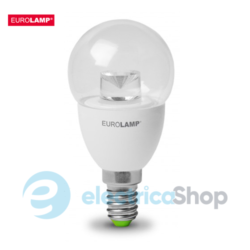 Светодиодная led-лампа «Eurolamp» ЕКО серия "D" G45 прозрачная 5 Ватт E14 4000K «нейтральный свет»