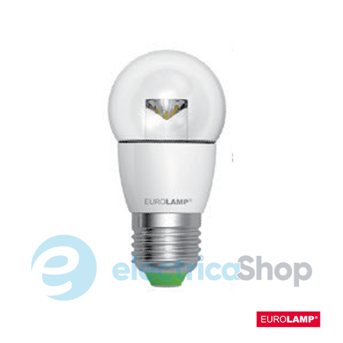 Светодиодная led-лампа «Eurolamp» ЕКО серия "D" G45 прозрачная 5 Ватт E27 3000K «теплый свет»