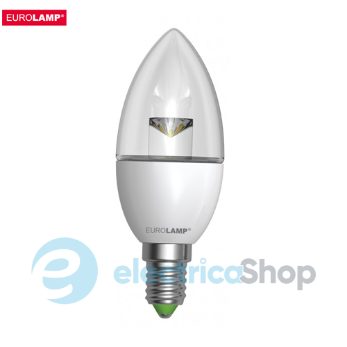 Светодиодная led-лампа «Eurolamp» ЕКО серия "D" CL прозрачная 6 Ватт E14 3000K «теплый свет»