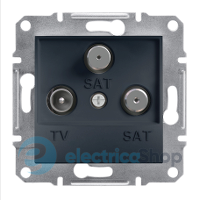 Розетка TV-R-SAT кінцева Asfora, (колір антрацит) EPH3400171