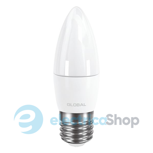 Світлодіодна лампа GLOBAL LED C37 CL-F 5W 3000K 220V E27 AP (1-GBL-131)