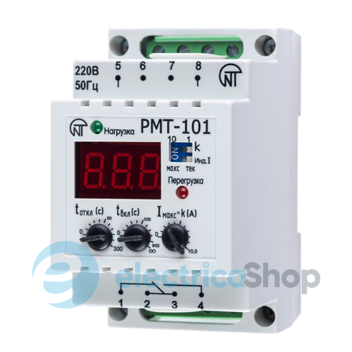 Реле максимального тока РМТ-101 Novatek 1ПК 8А/230V 0-10А (0-100А)