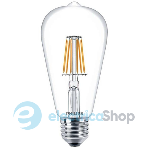 Лампа світлодіодна декоративна Philips LED Filament ND E27 4.3-50W WW 230V ST64 1CT APR