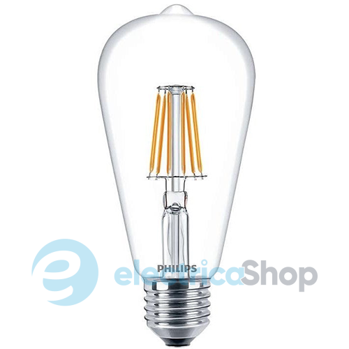 Лампа светодиодная декоративная Philips LED Filament ND E27 7.5-70W WW 230V ST64 1CT APR