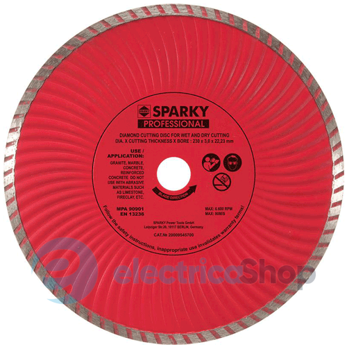 Диск алмазный SPARKY 20009545700 Turbo &#216; 230