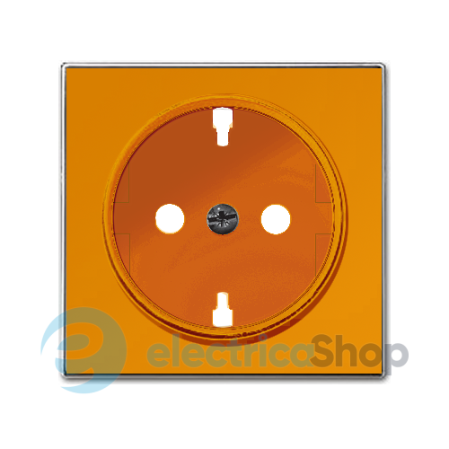 Лицевая панель для механизма розеток с З/К, 16А, Sky Niessen, цвет оранжевый