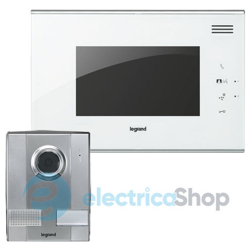 Видеодомофон с цветным дисплеем 7'' Legrand 369200 белая панель (комплект)