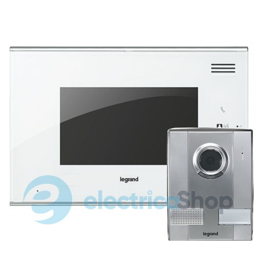 Видеодомофон с цветным дисплеем 7'' Touch Legrand 369300 белая панель (комплект)