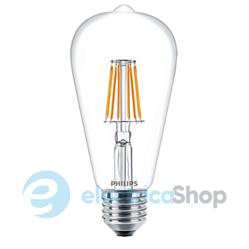 Лампа светодиодная декоративная Philips LED Fila Dim E27 7-70W 2700K 230V ST64 CL