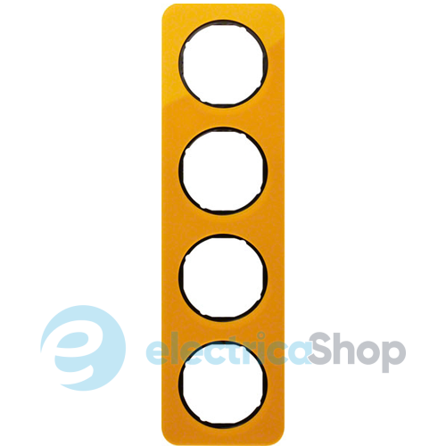 Рамка 4-я оранжевый прозрачный/чёрный (глянцевый), акрил, R.1, 10142334