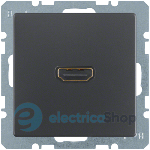 HDMI-розетка, підключення ззаду під кутом 90 град., антрацит, Q.1/Q.3 3315436086