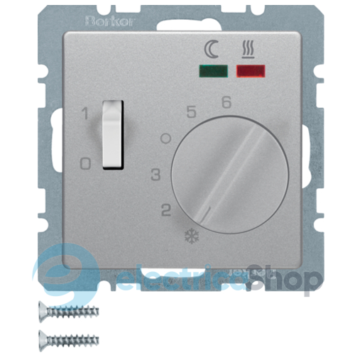 Термостат для пола, с датчиком, 10А/250В, алюминий, «Q.1»/«Q.3»/«Q7» 20346084