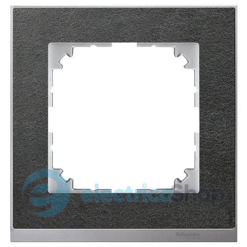 Рамка 1-постова колір камінь/колір алюмінію Merten M-PURE MTN4010-3669
