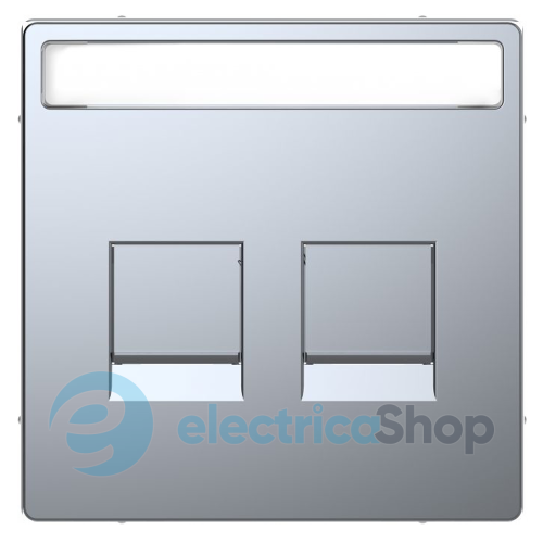 Центральна панель D-Life для 2-мод.роз'ємів RJ (Нержавіюча сталь)