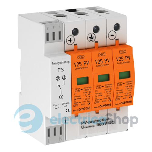 Ограничитель перенапряжений Тип I+II V25-B+C 3PHFS900, OBO Bettermann