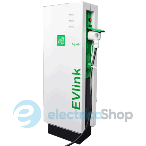 Зарядная станция напольная для паркинга EVlink Parking 1хТ2 со шторками 7.4кВт RFID