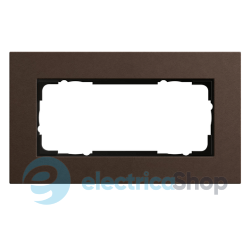 Рамка 2-а без перегородки Gira Esprit 1002223, лінолеум-мультиплекс, темно-коричневий
