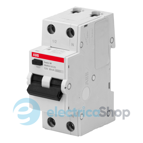 Диференціальний автомат Abb Basic M, 1Р + N / 32А / С / 30мА / тип "АС"