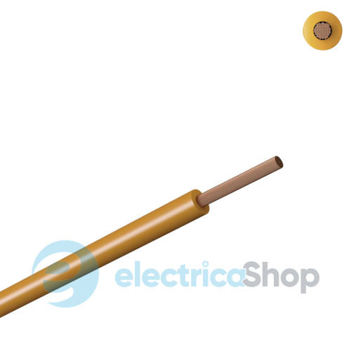 Провод 1X0,25mm&#178; LiY 1X0,25 YE желтый